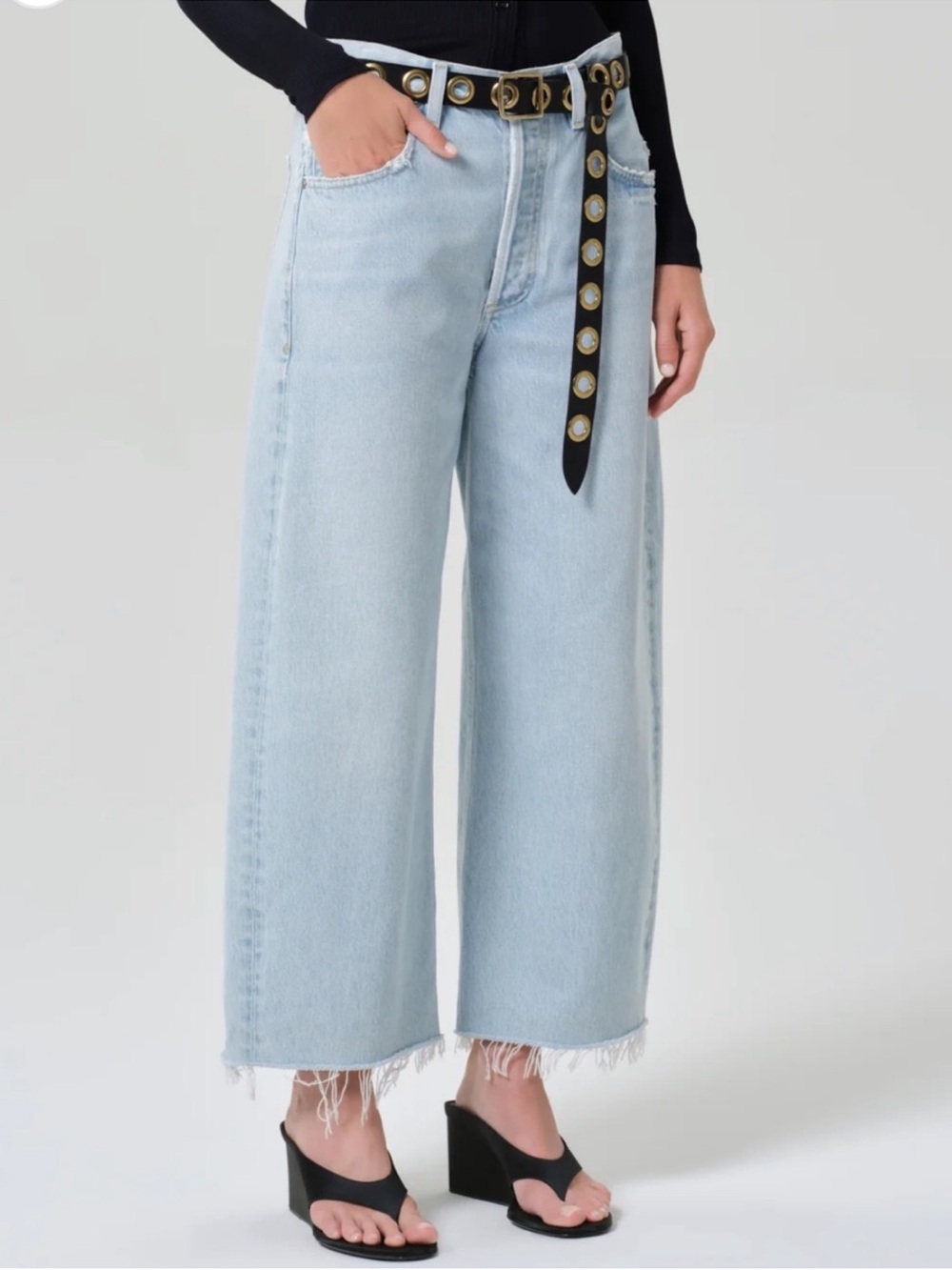 Citizens of Humanity Ayla Cropped Raw Hem Denim Jeans